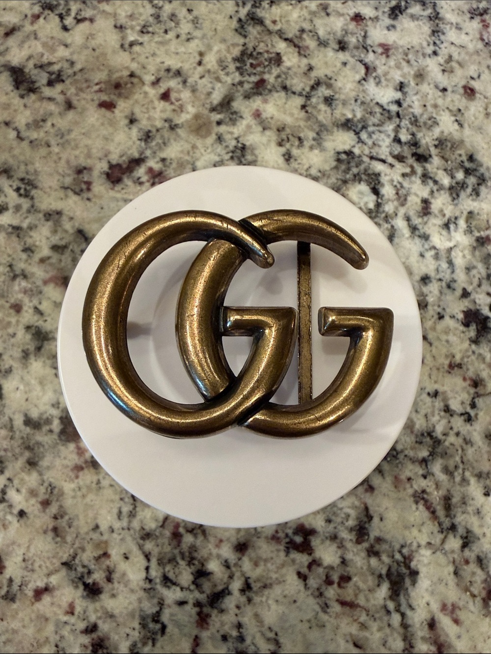 Gucci Interlocking G Decorative Accent in Bronze Tone